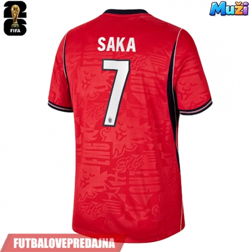 Lacne Muži Futbalové dres Anglicko Bukayo Saka #7 MS 2026 Krátky Rukáv - Preč